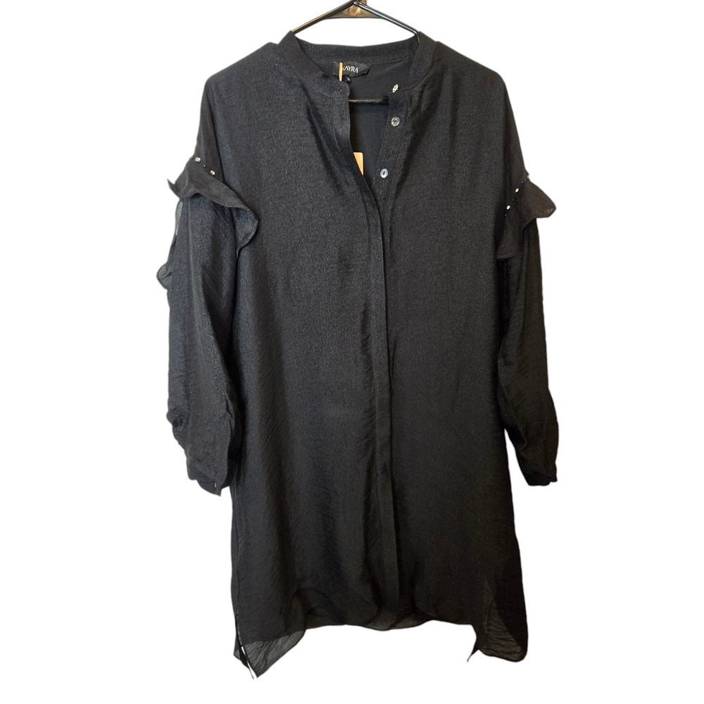 Nwt Kayra Black Tunic Dress Size 38/6 Turkey jewels